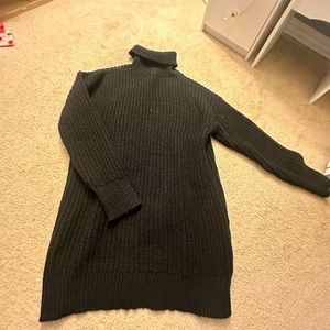 Knee length sweater dress